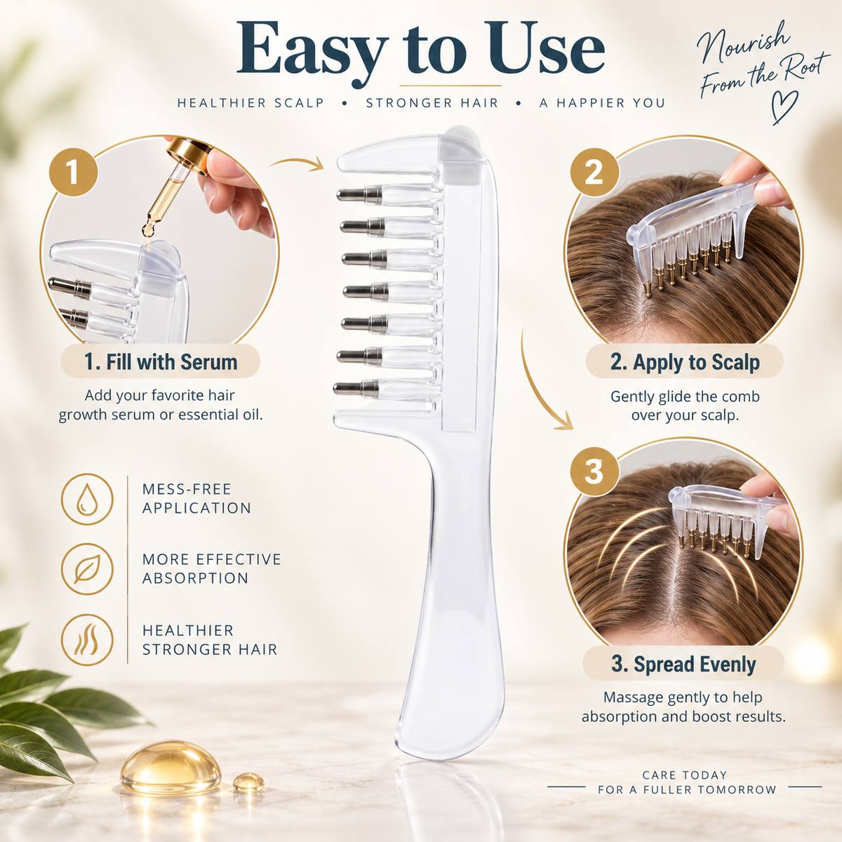 2 in 1 Scalp Massage & Hair Care Comb