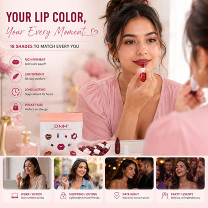 Mini Capsule Lipstick Pack (18 Pcs) – Smooth & Hydrating